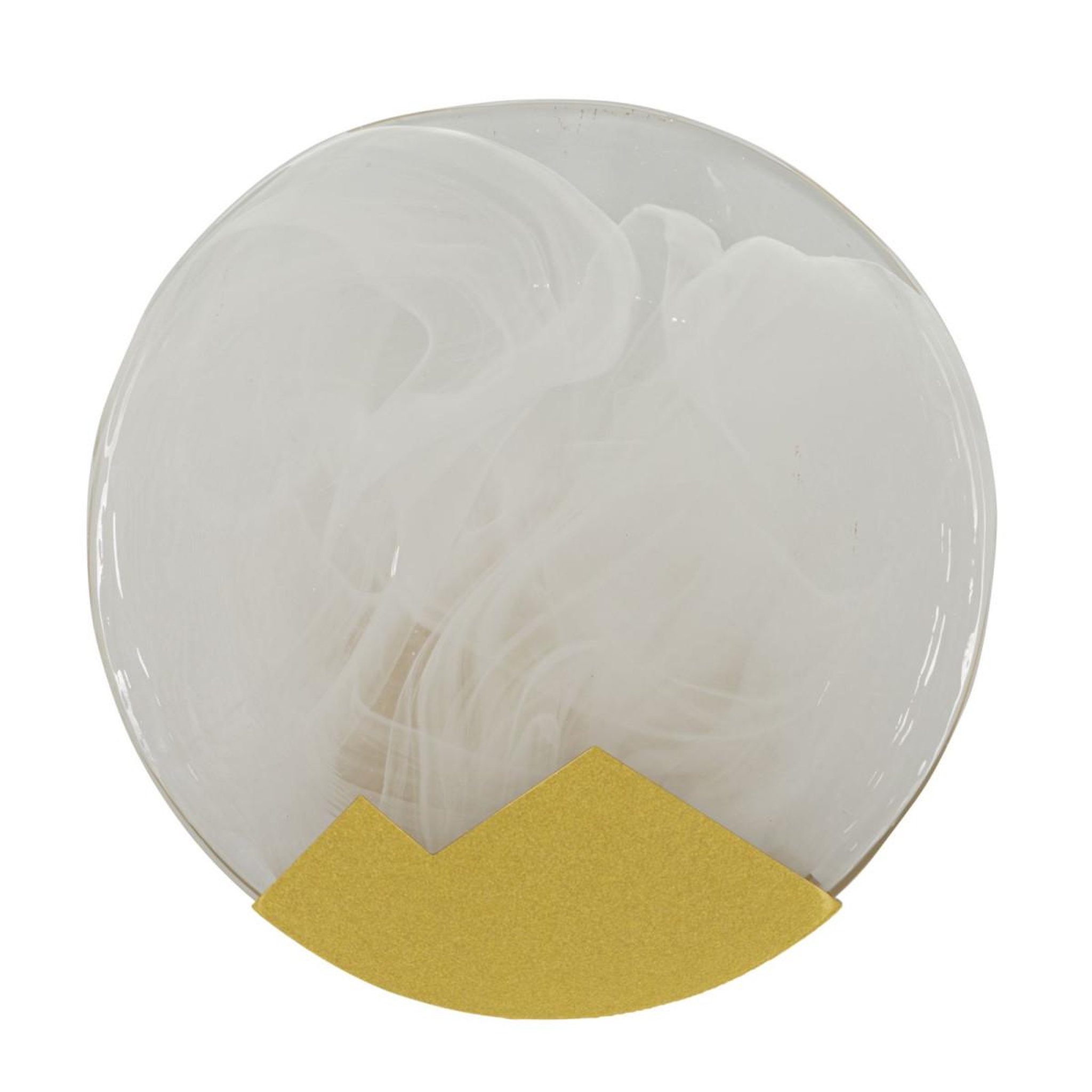 Voir la diapositive 2 : Paris Prix Applique murale en verre  moon  20cm blanc