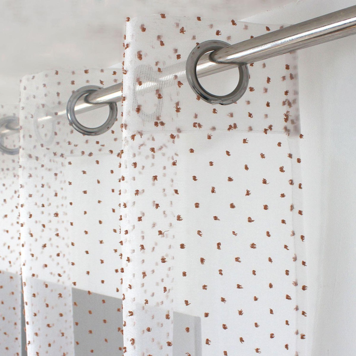 TOILINUX Voilage plumetis en organza LOLITA