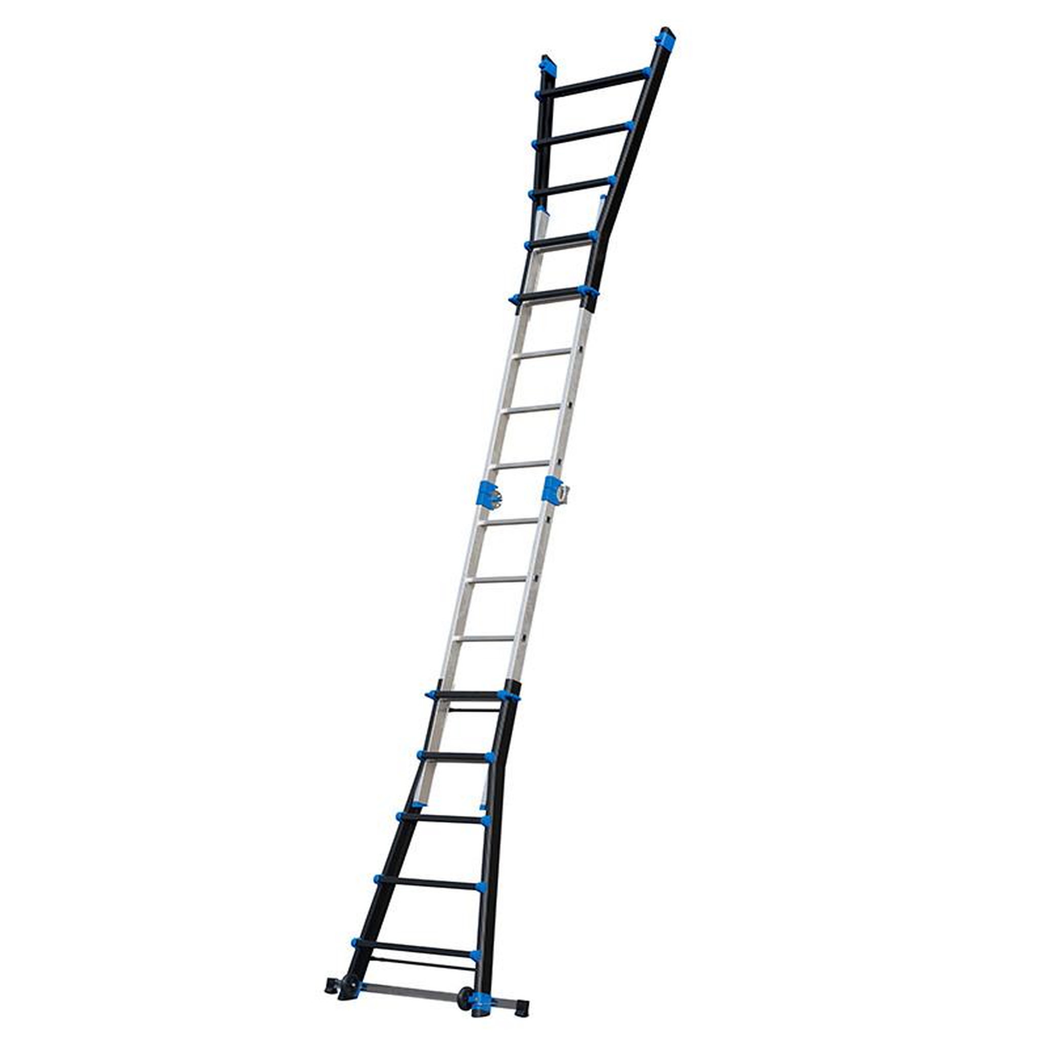 Voir la diapositive 3 : HAILO Echelle pliable multifonction télescopique 4x5 échelons 5,2m/6m Hailo ProfiLine