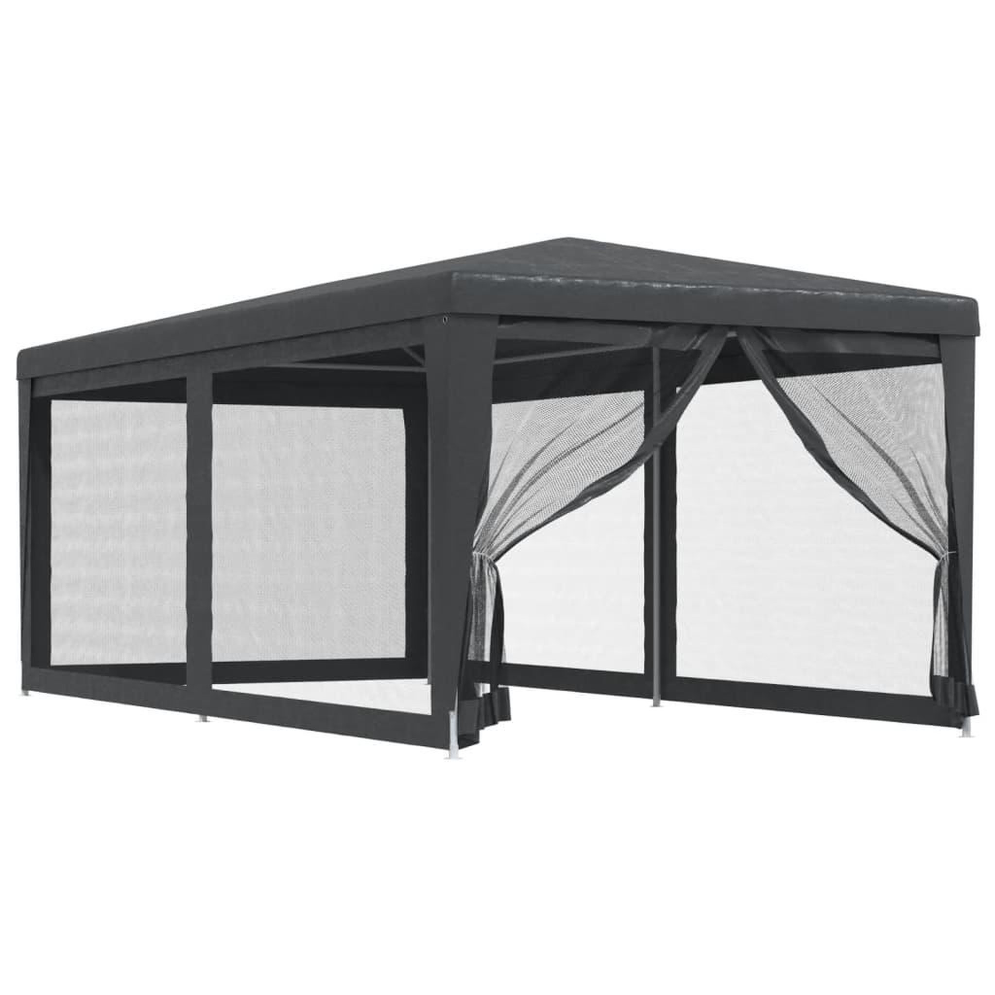Voir la diapositive 2 : VIDAXL Tente de fete avec 6 parois laterales en maille Anthracite 3x6m