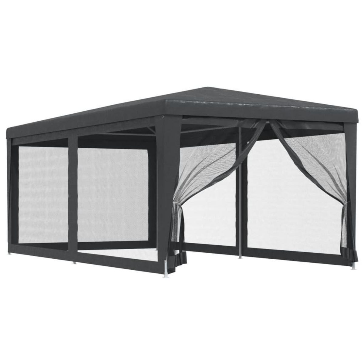 VIDAXL Tente de fete avec 6 parois laterales en maille Anthracite 3x6m