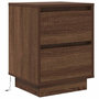 Voir la diapositive 3 : VIDAXL Table de chevet avec lumieres LED chene marron 38x34x50 cm