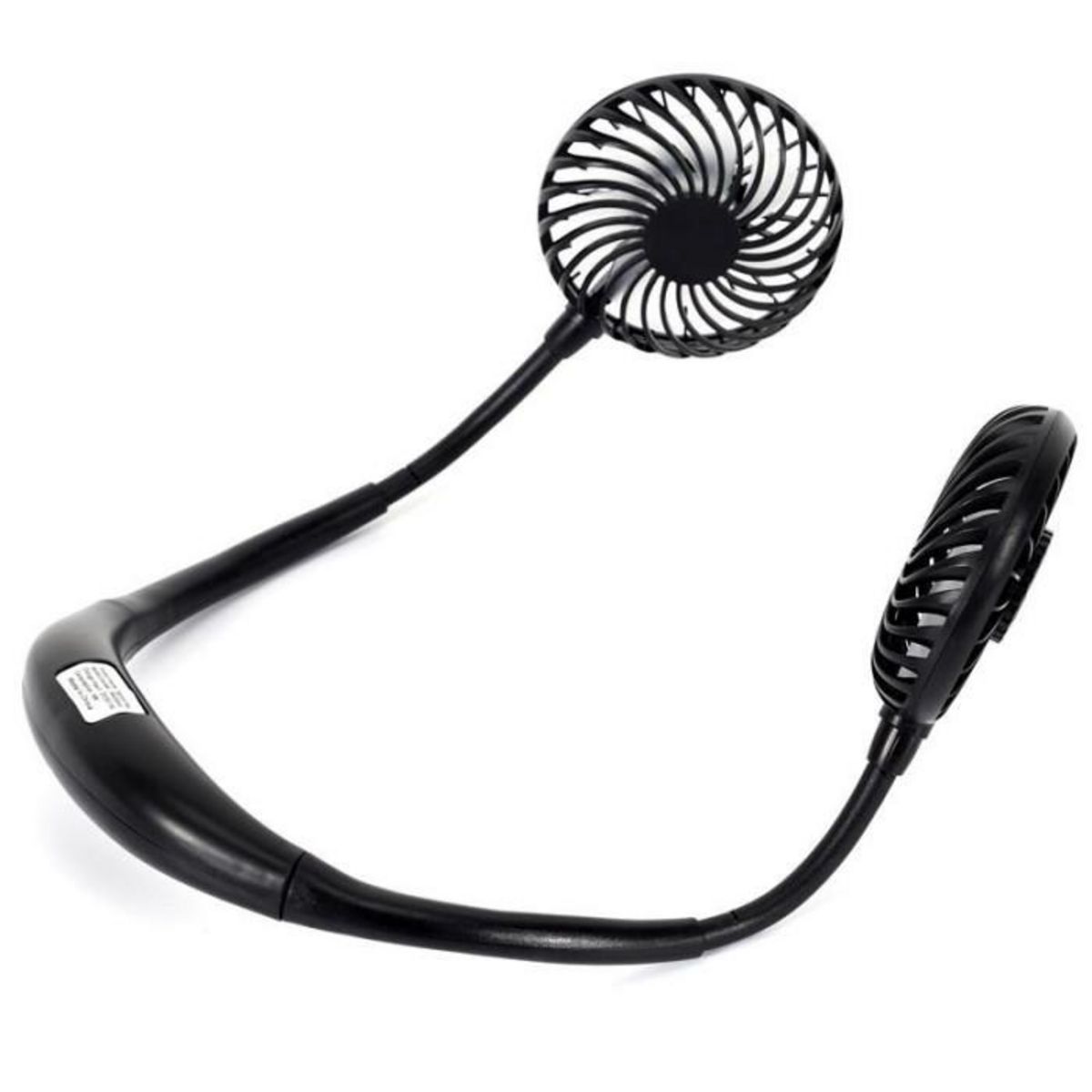 Paris Prix Ventilateur Rechargeable  Tour de Cou  26cm Noir