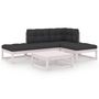 Voir la diapositive 2 : VIDAXL Salon de jardin 5 pcs avec coussins Bois de pin massif