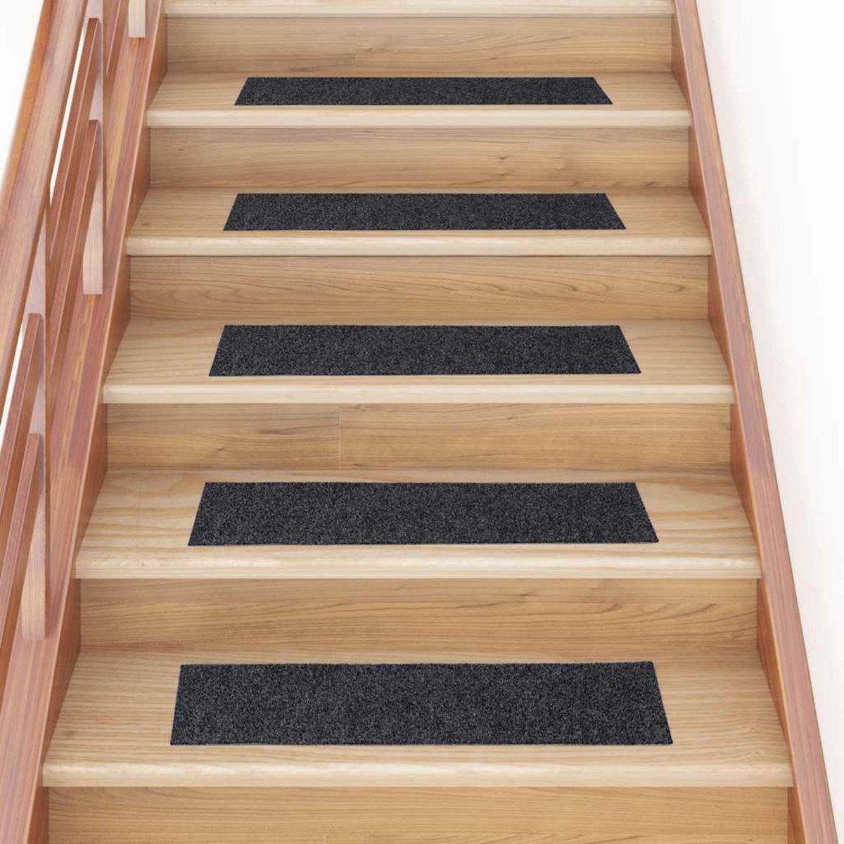 VIDAXL Tapis d'escalier auto-adhesifs 30 pcs gris 76x20 cm