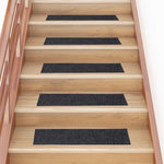 VIDAXL Tapis d'escalier auto-adhesifs 30 pcs gris 76x20 cm