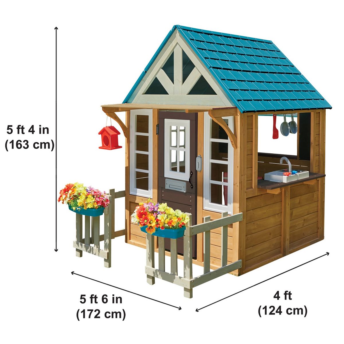 Kidkraft Cabane de jardin enfant - Bois - H1,63m - LAKESIDE 
