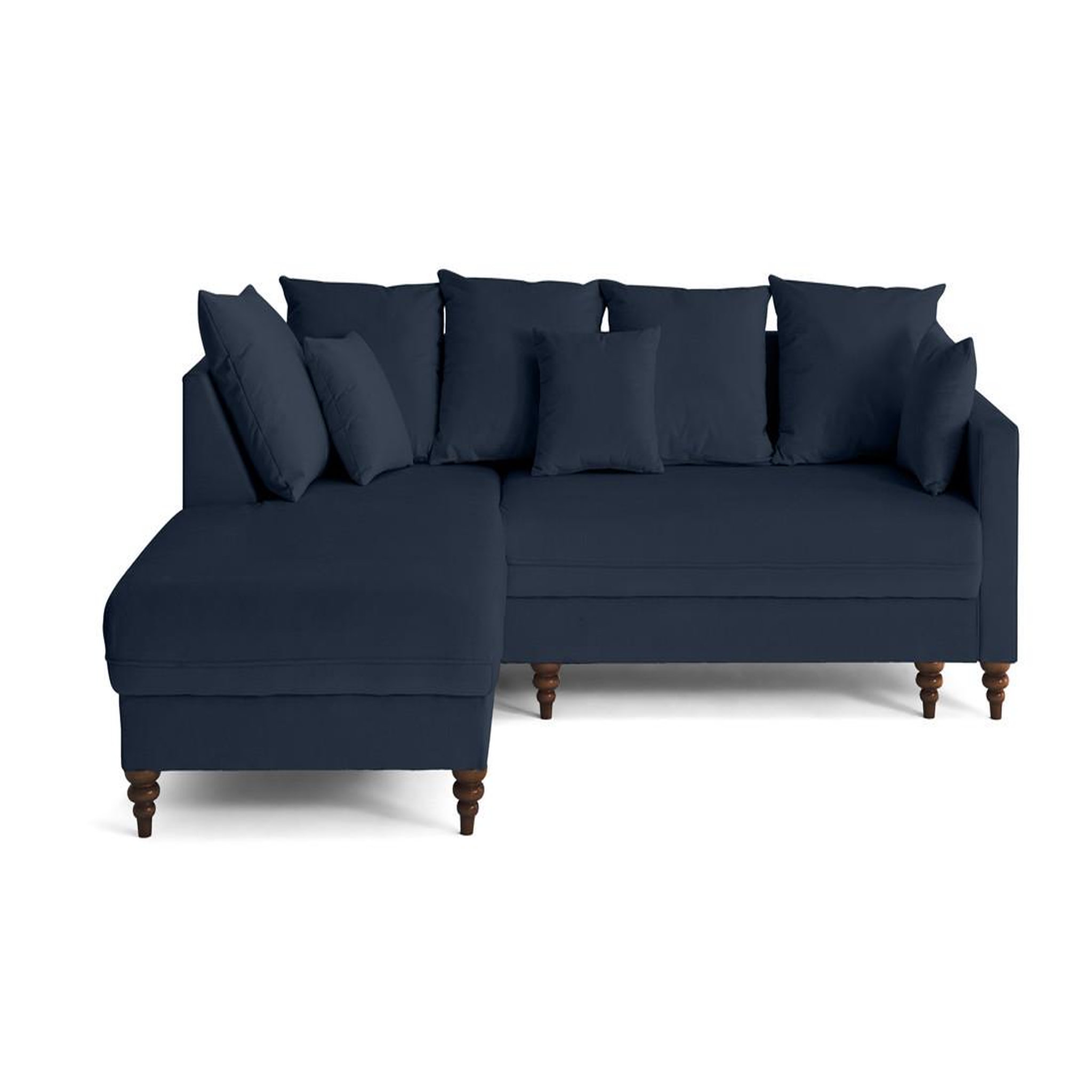 Voir la diapositive 2 : BEST MOBILIER Flamingo - canapé d'angle gauche 4 places convertible en velours