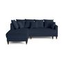 Voir la diapositive 2 : BEST MOBILIER Flamingo - canapé d'angle gauche 4 places convertible en velours