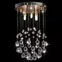 VIDAXL Plafonnier avec perles de cristal Argente Sphere 3 ampoules G9