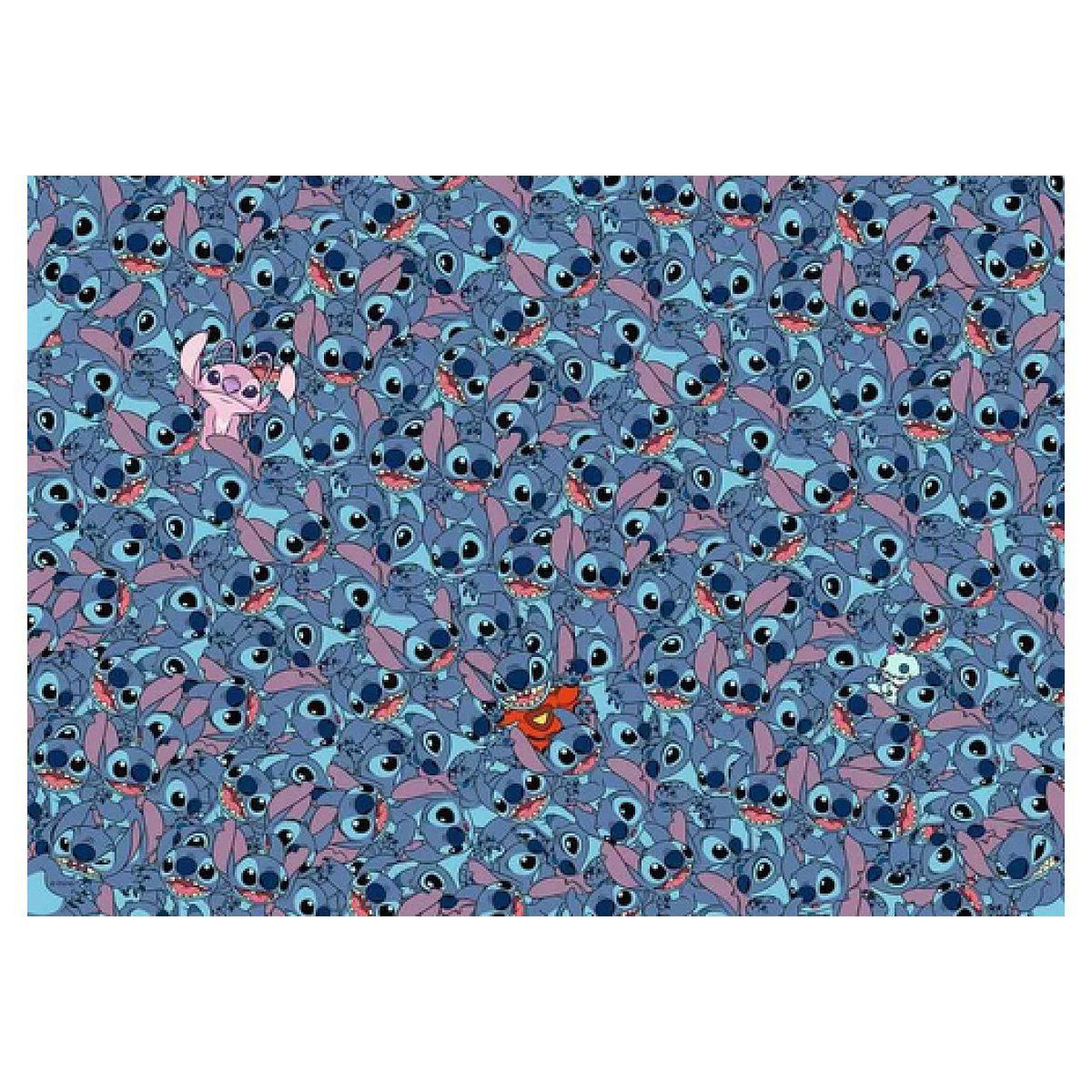 Voir la diapositive 2 : RAVENSBURGER Puzzle 1000 p stitch challenge - disney