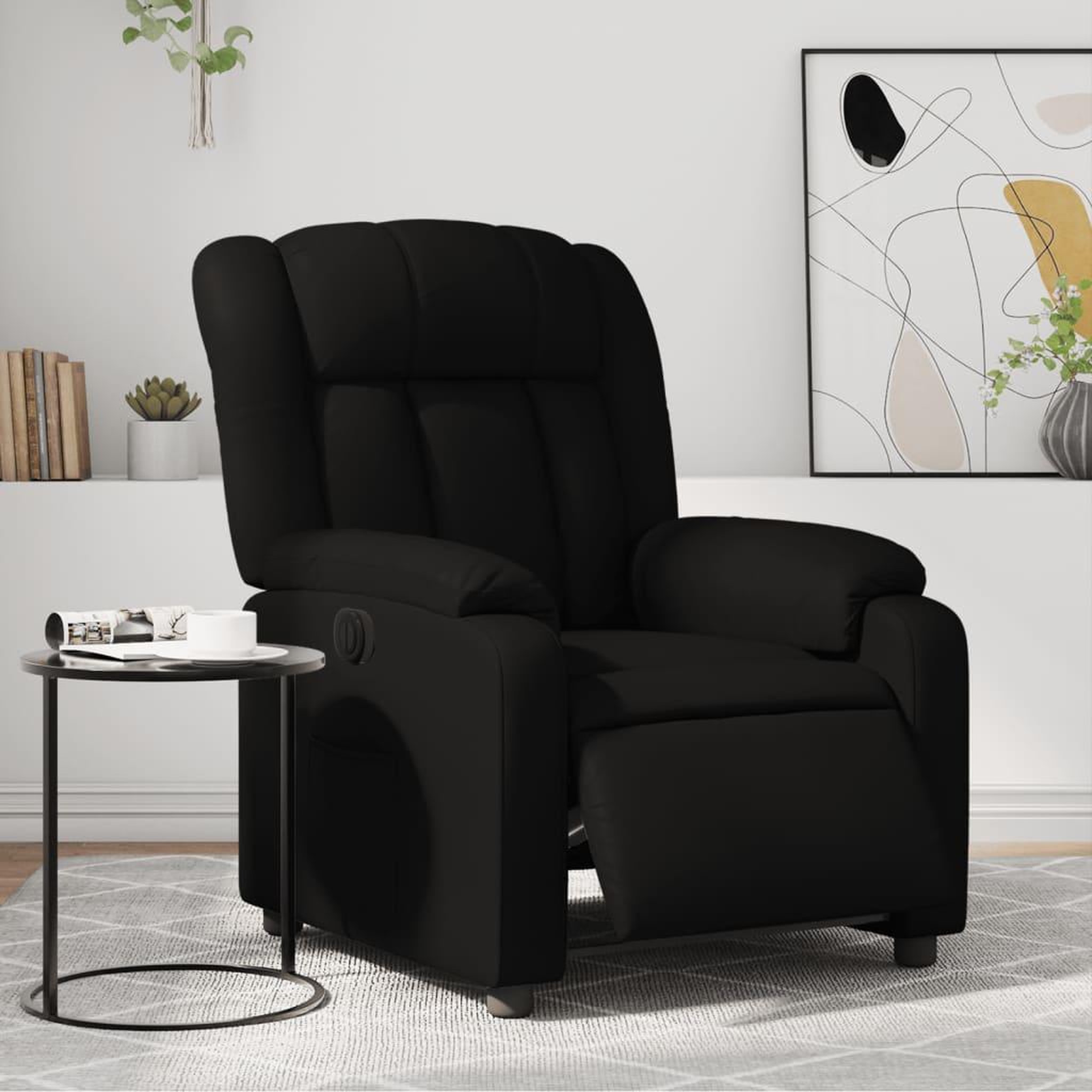 VIDAXL Fauteuil inclinable electrique Noir Similicuir