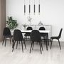 Voir la diapositive 1 : VIDAXL Chaises a manger lot de 6 noir velours