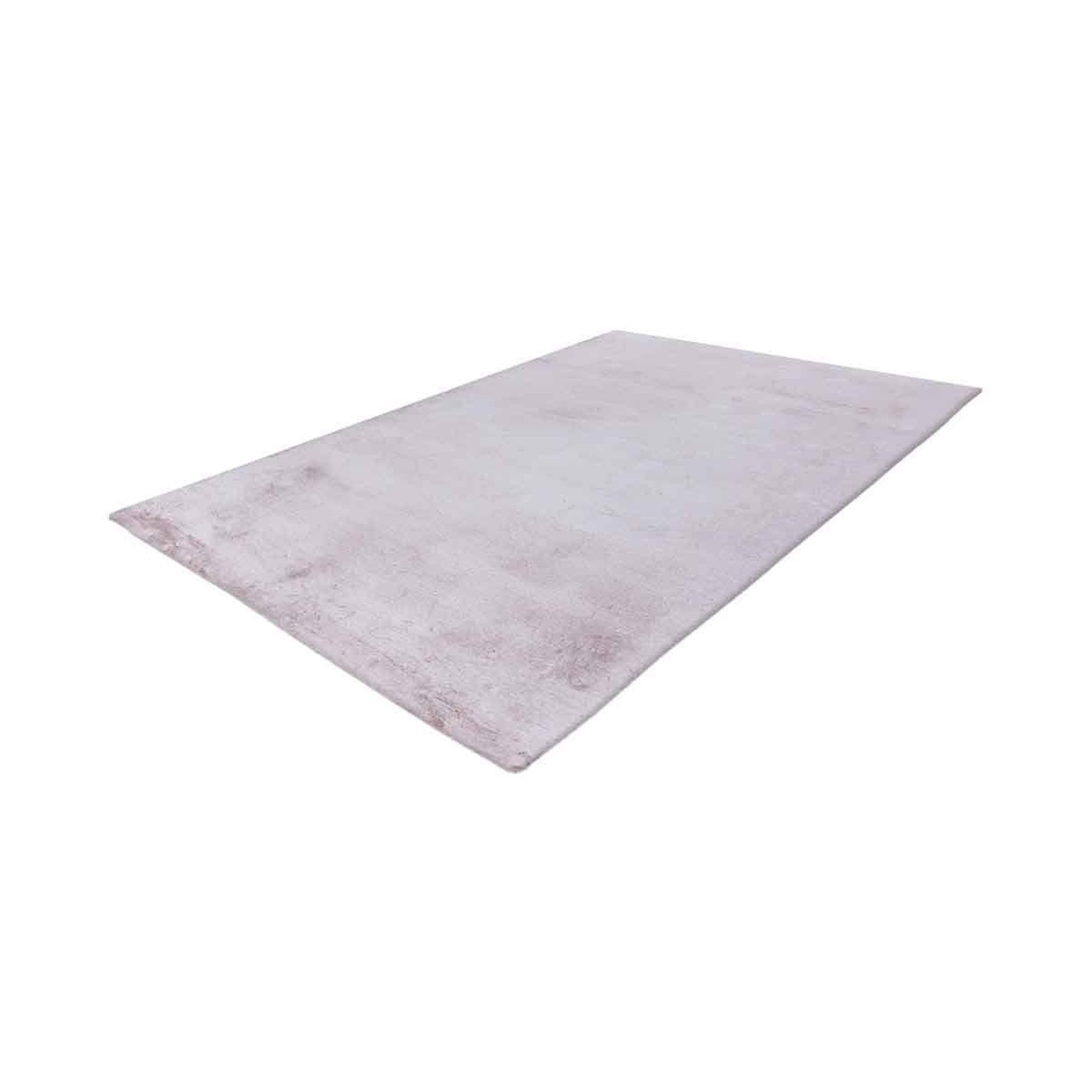 Voir la diapositive 2 : Paris Prix Tapis à Poils Longs Uni  Saika  Rose & Blanc