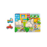 MOULIN ROTY Puzzle en bois 6 pièces Moulin Roty Ville sonore Les Popipop