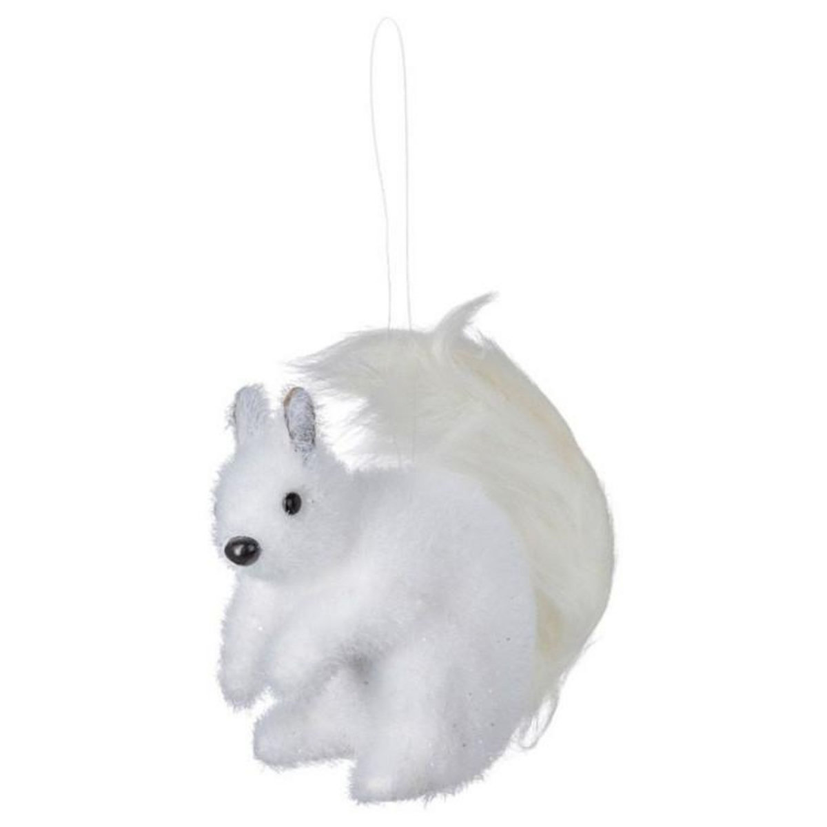 FEERIC LIGHT & CHRISTMAS Sujet de Noël Écureuil  Polaire  12cm Blanc