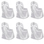 Voir la diapositive 1 : VIDAXL Housse de chaise blanche pour le banquet de mariage 6 pieces
