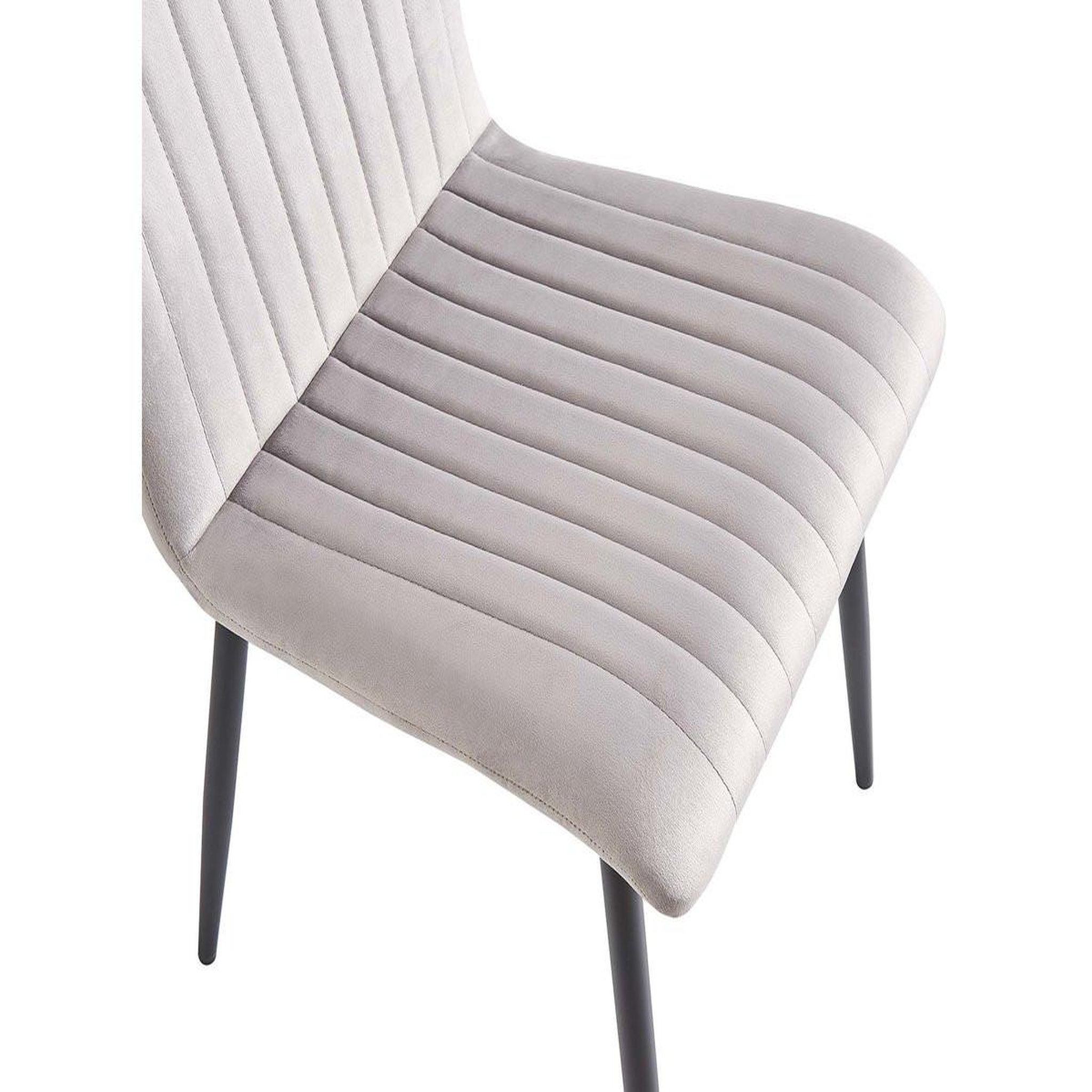 Voir la diapositive 4 : Habitat et Jardin Lot de 2 chaises en velours  henley  - gris clair