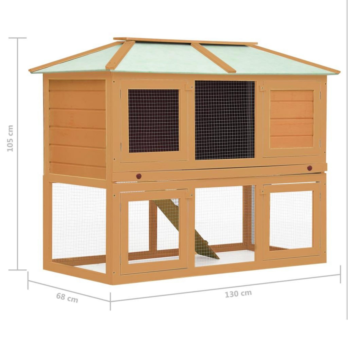 VIDAXL Cage double pour animaux Bois