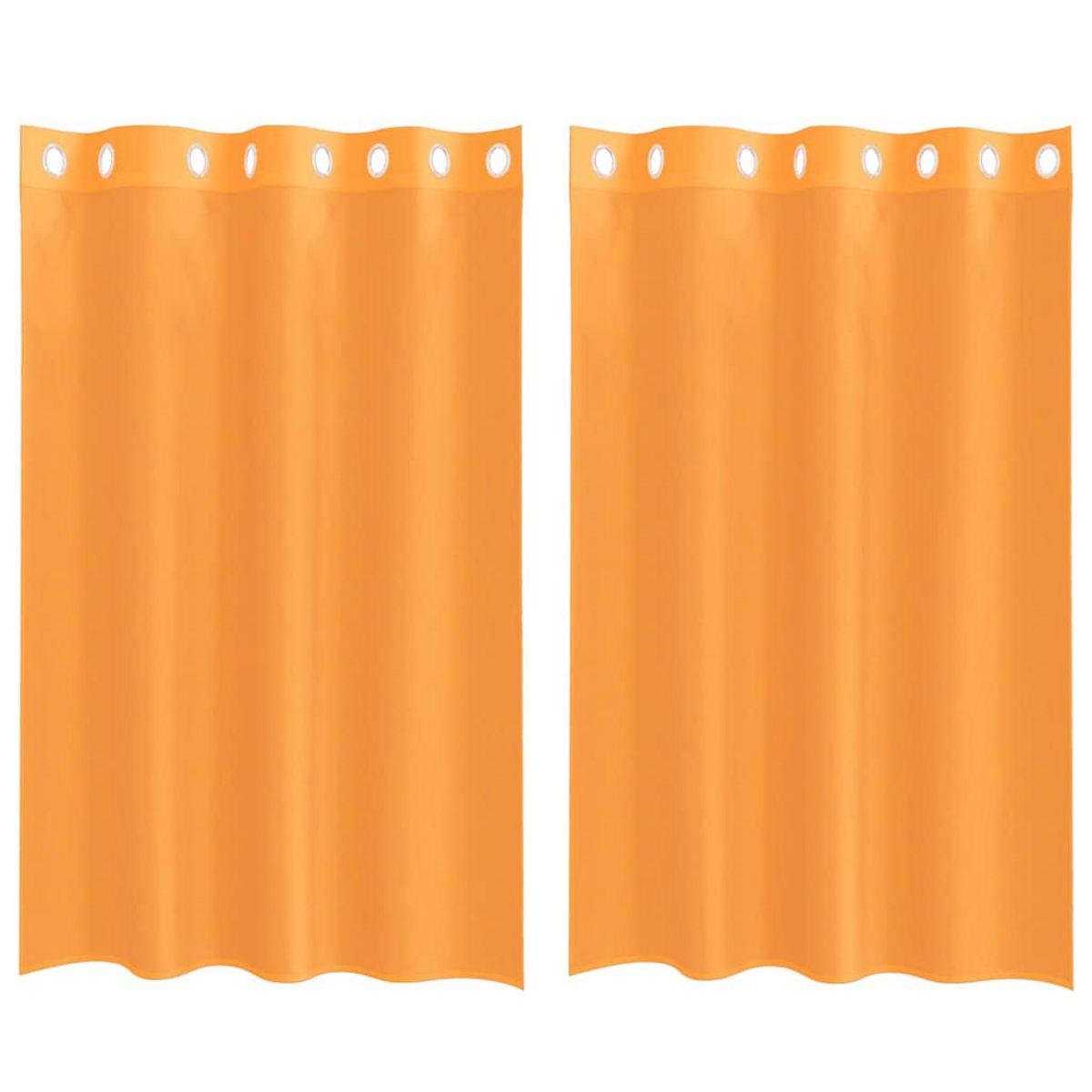 VIDAXL Rideaux en voile avec œillets 2 pcs orange 140x175 cm
