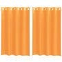 Voir la diapositive 2 : VIDAXL Rideaux en voile avec œillets 2 pcs orange 140x175 cm