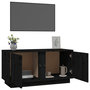 Voir la diapositive 5 : VIDAXL Meuble TV Noir 80x35x40,5 cm Bois de pin massif