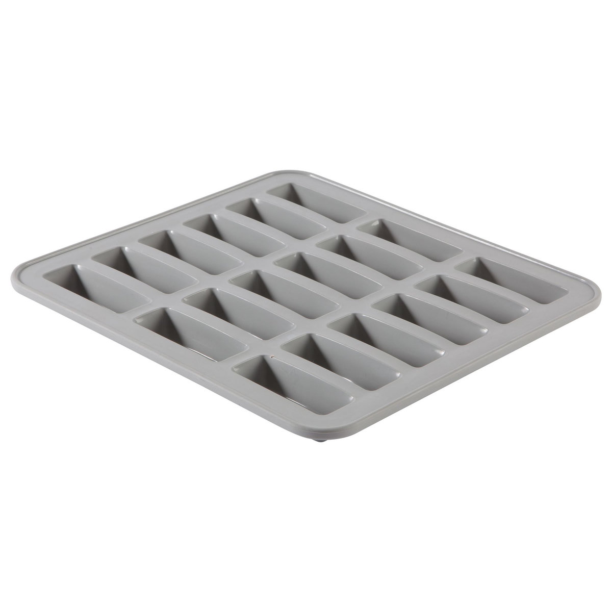 ACTUEL Plaque de 18 financiers silicone renforcé gris 
