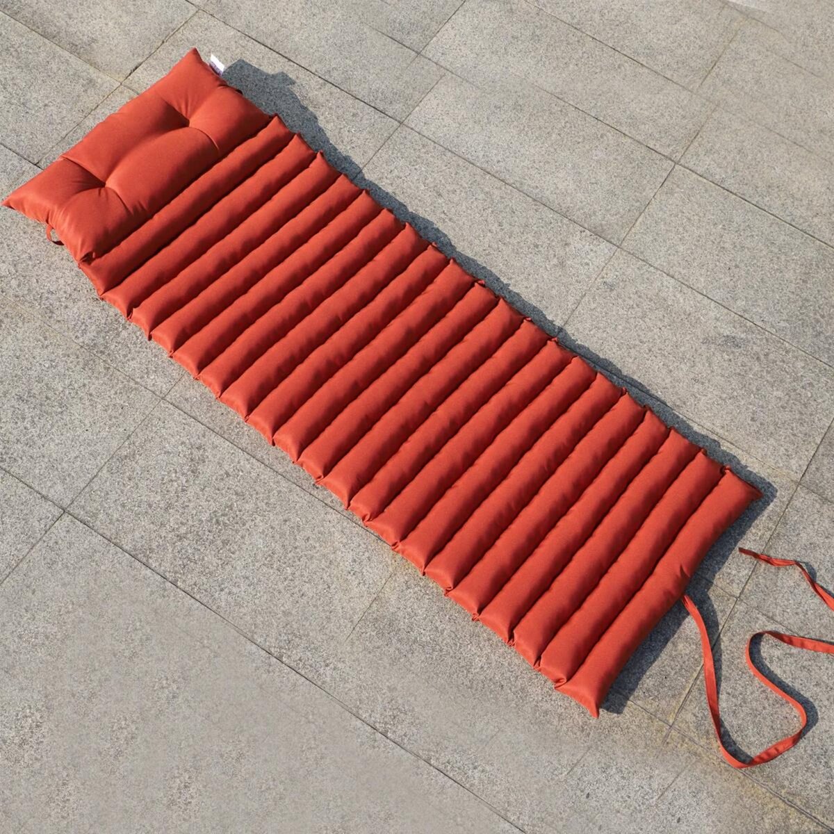 RED DECO Lot de 2 matelas bain de soleil 180cm terracotta - 2x sormiou terracotta