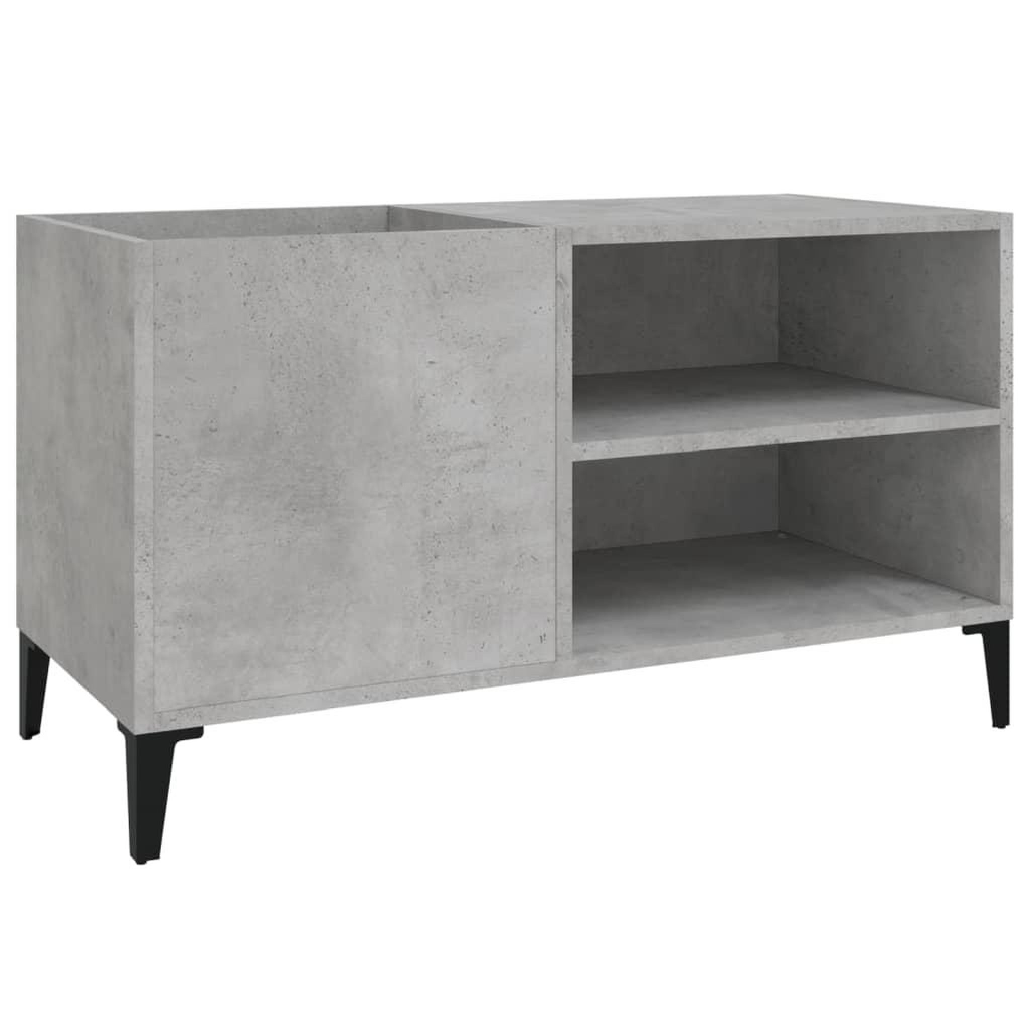 Voir la diapositive 2 : VIDAXL Armoire a disques gris beton 84,5x38x48 cm bois d'ingenierie