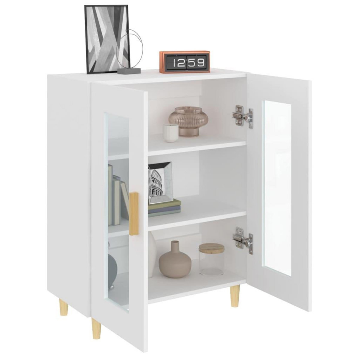 VIDAXL Buffet blanc 69,5x34x90 cm bois d'ingenierie