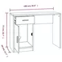 VIDAXL Bureau avec tiroir et armoire Gris beton 100x40x73 cm