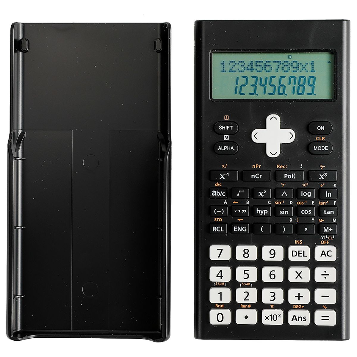POUCE Calculatrice scientifique noire 10+2 chiffres