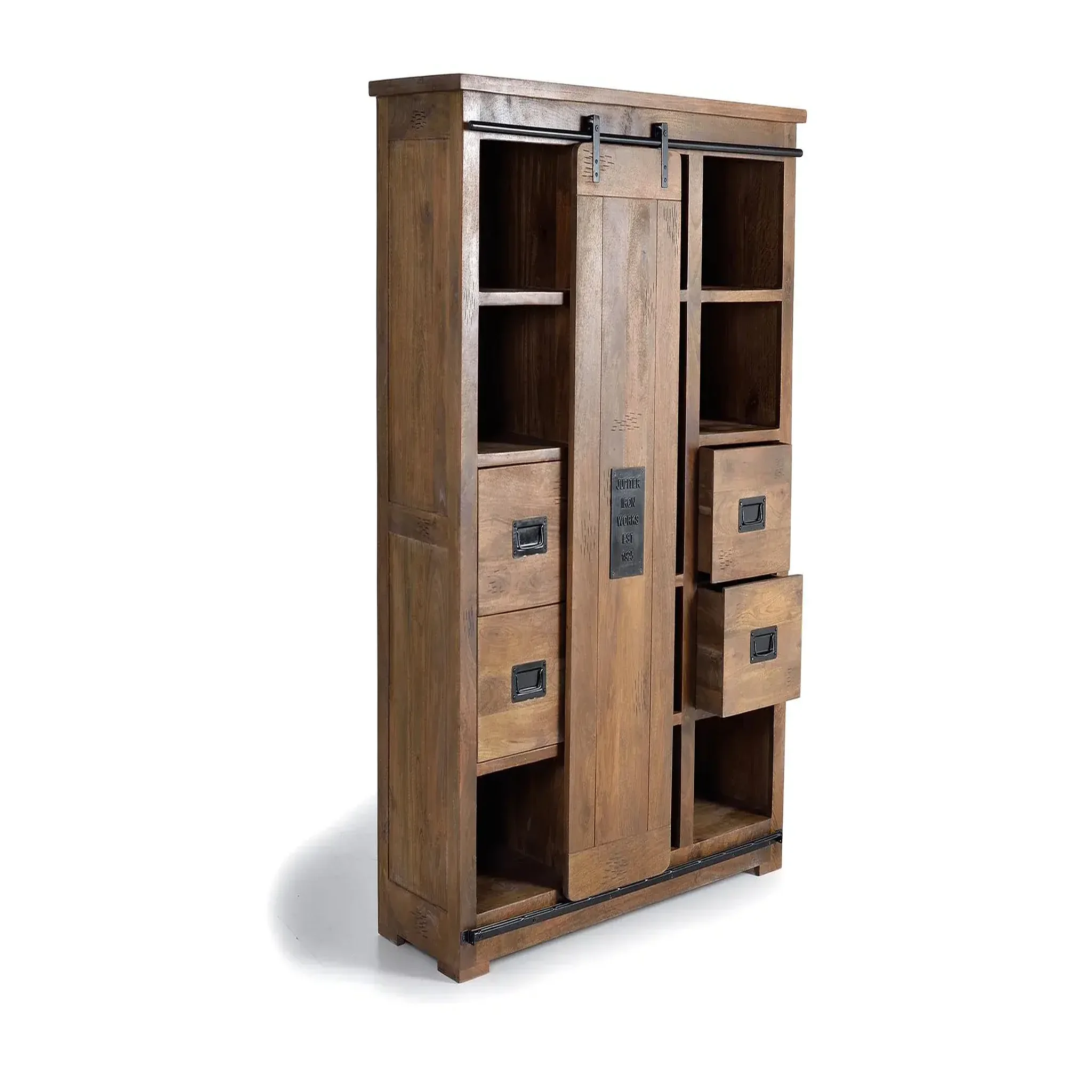 Voir la diapositive 5 : GINER Y COLOMER SL Vaisselier en bois de manguier 140 cm style industriel