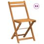Voir la diapositive 2 : VIDAXL Chaises de bistrot pliantes lot de 4 bois d'acacia solide