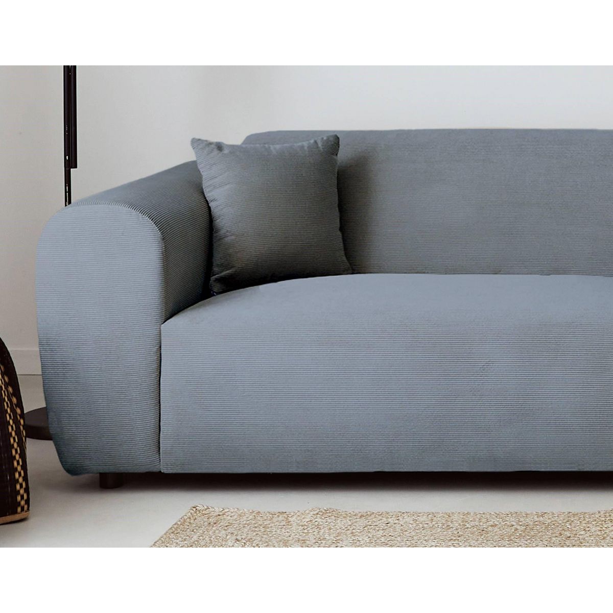 LISA DESIGN Aumance - canapé d'angle droit 4 places - en velours côtelé