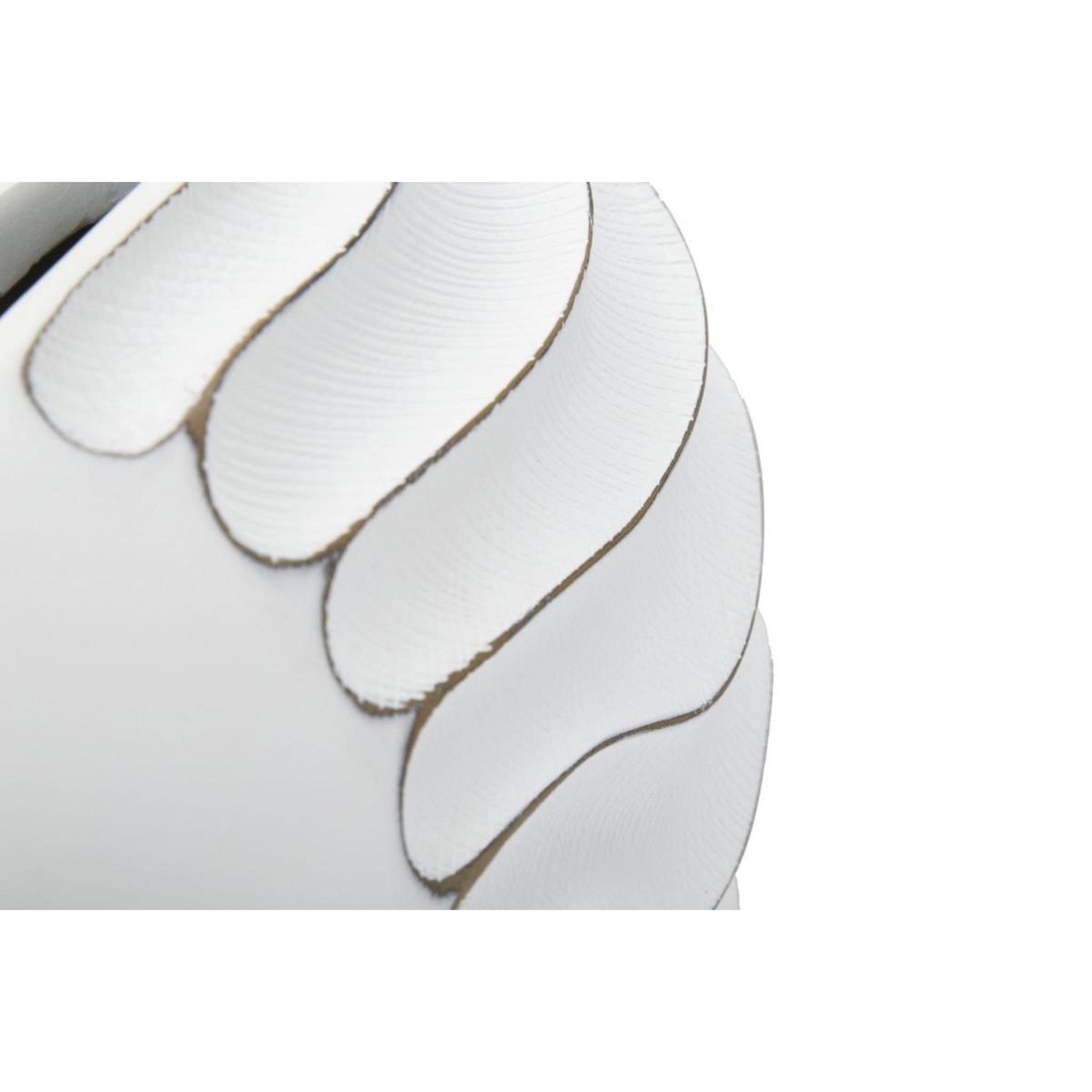 Voir la diapositive 4 : Paris Prix Vase design en relief  lines  34cm blanc