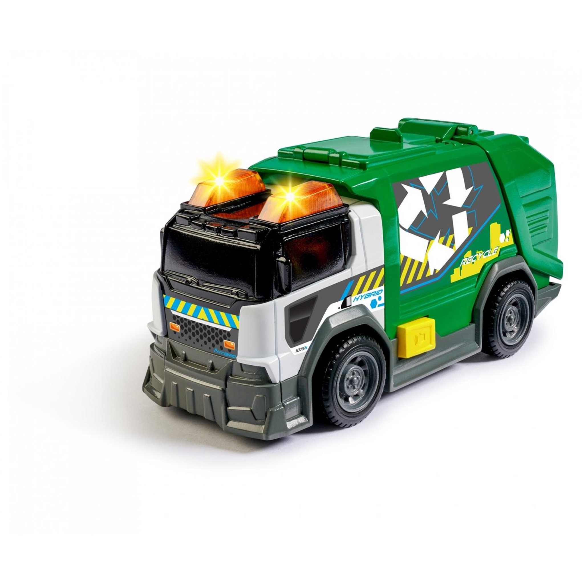 Voir la diapositive 2 : Dickie Toys Camion-poubelle avec son et lumière
