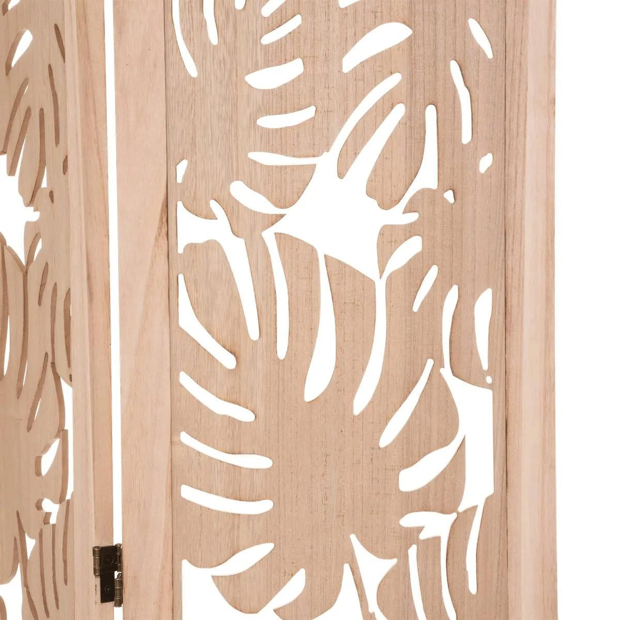 Voir la diapositive 2 : ATMOSPHERA Paravent déco en bois  palm  106x165cm beige