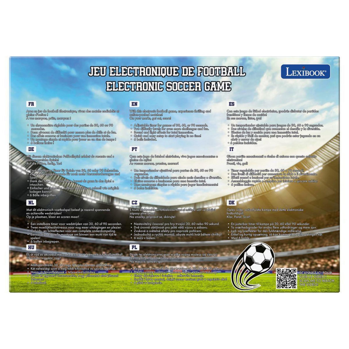 Lexibook Jeu de football Électronique avec effets lumineux et sonores pour 2 joueurs