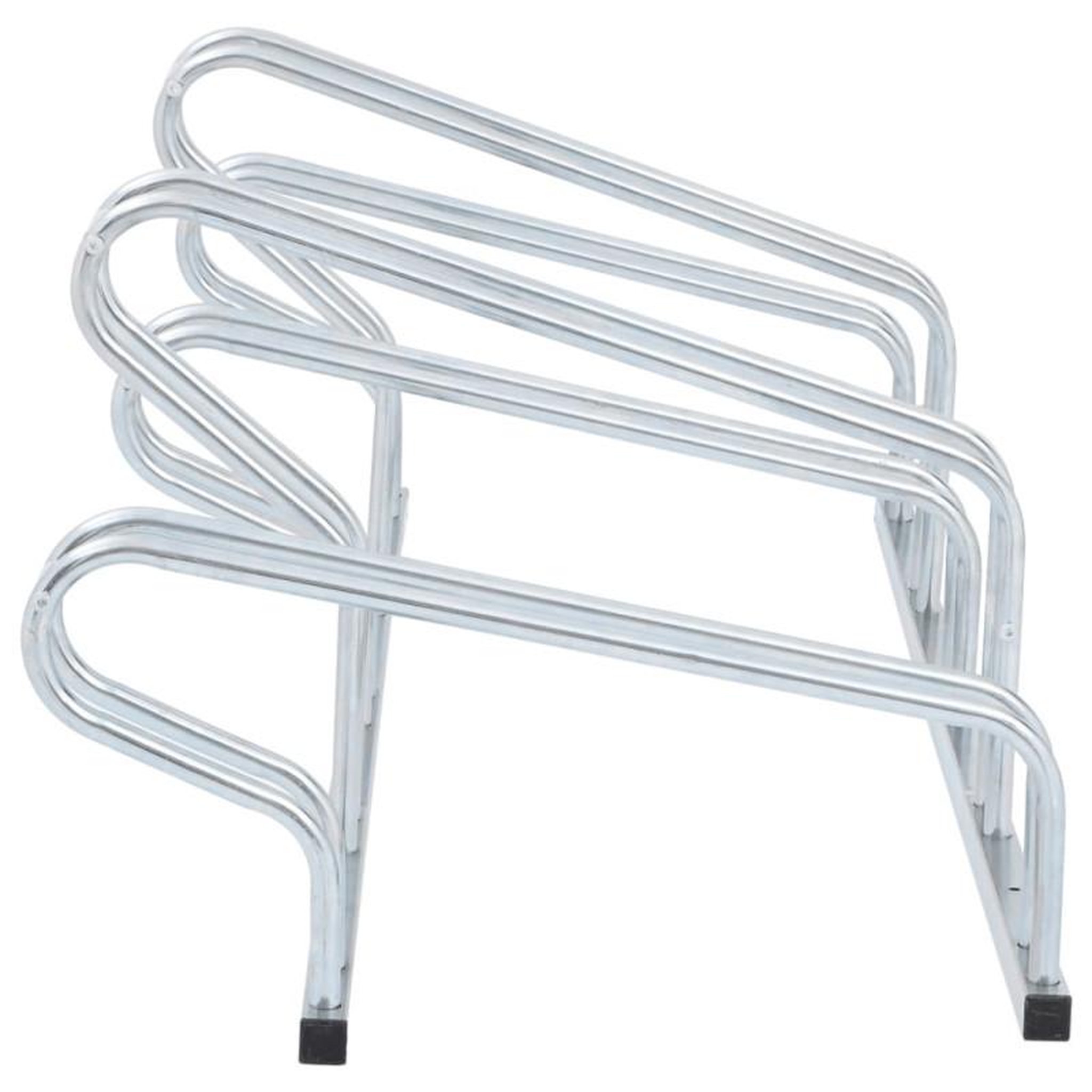Voir la diapositive 4 : VIDAXL Support de vélo au sol autoportant pour 5 vélos acier galvanisé