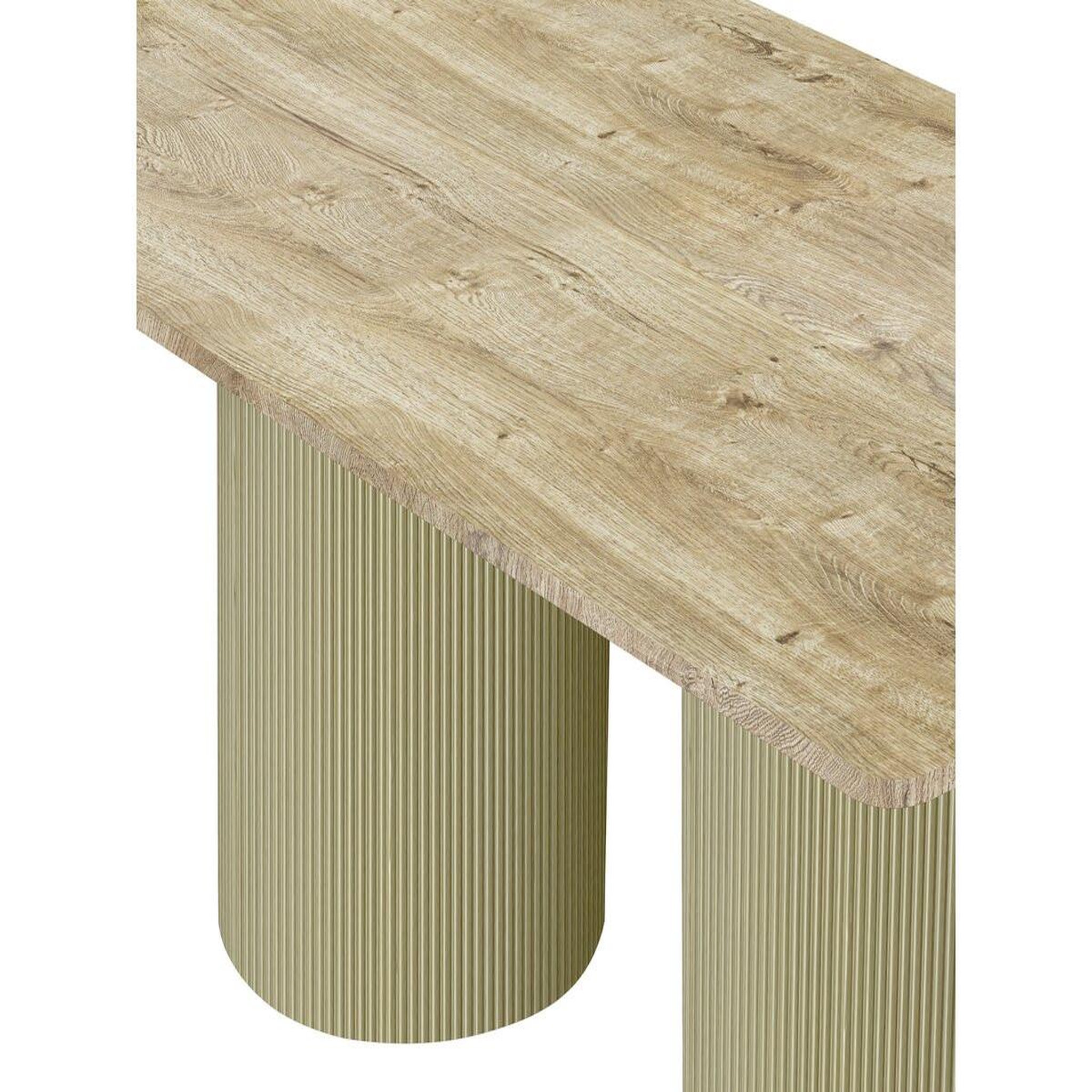 Voir la diapositive 4 : Habitat et Jardin Table à manger ovale en bois  Zénith  - 180 cm - 8 places - Beige