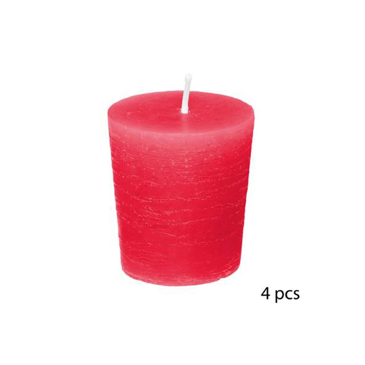 COMPTOIR DE LA BOUGIE Lot de 4 Bougies Votives Parfumées  Elea  48g Pomme d'Amour