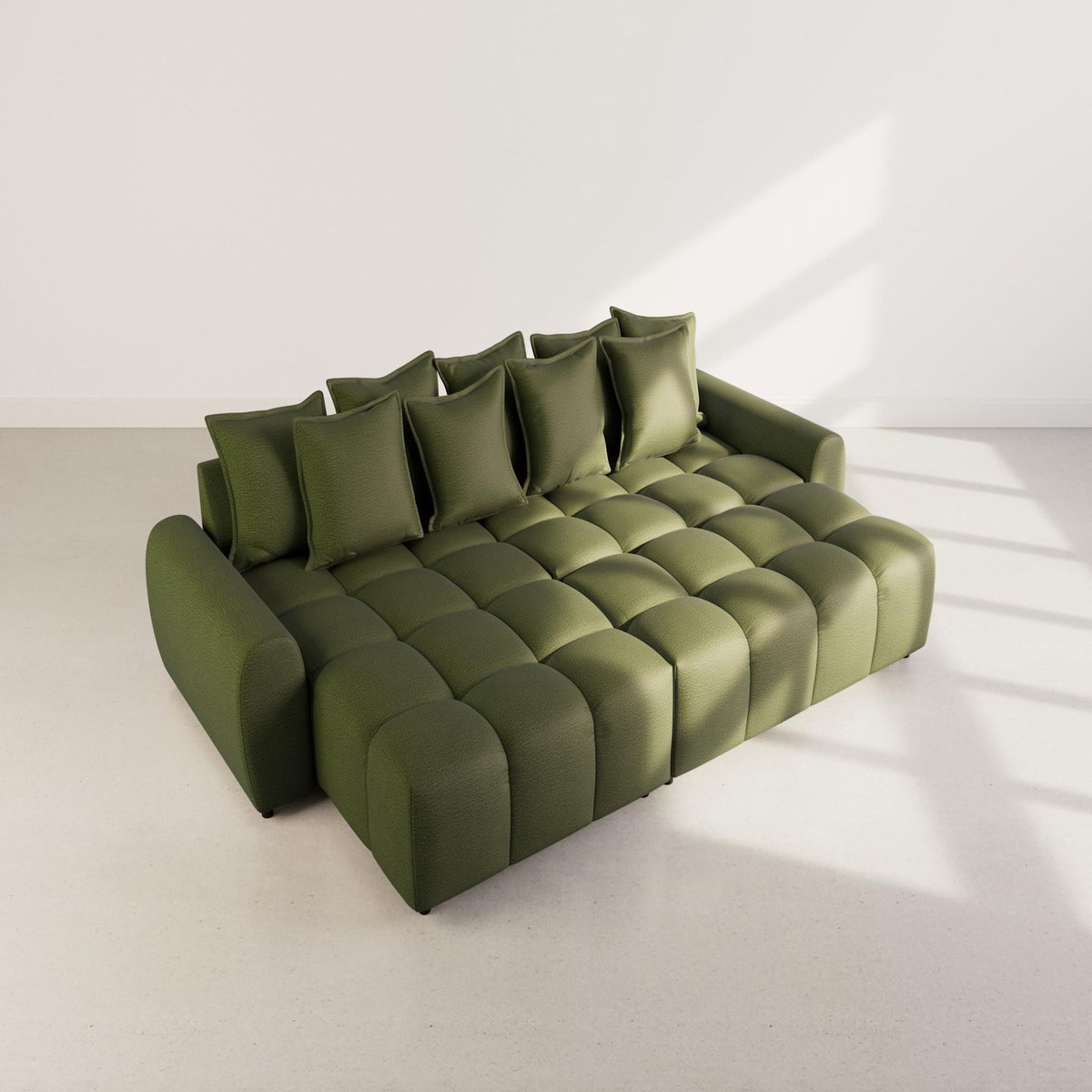 LISA DESIGN Adelaide - canapé d'angle réversible 4 places en tissu texturé