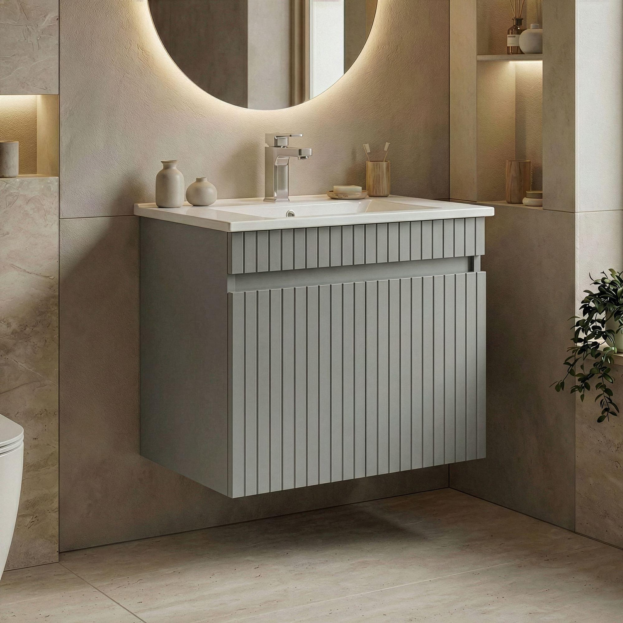 Voir la diapositive 2 : Habitat et Jardin Meuble Vasque  Tivoli 65  - 65 x 45 x 57 cm - Matte Cashmere