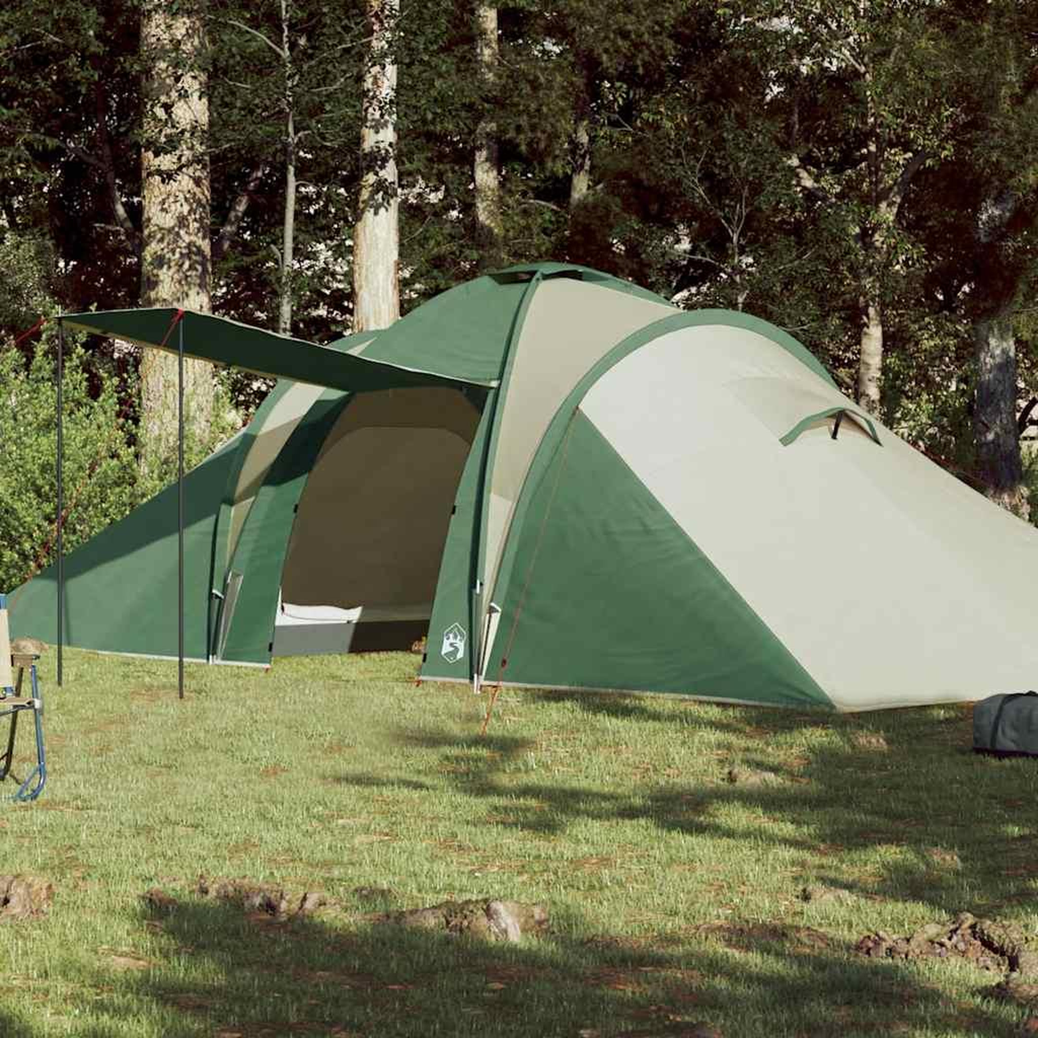 VIDAXL Tente familiale a dome 6 personnes vert impermeable