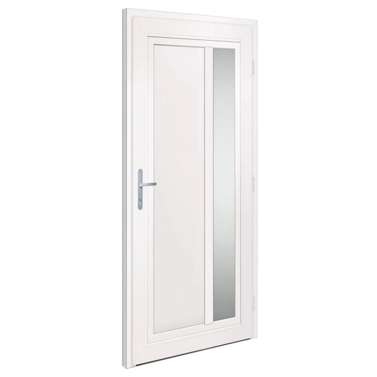 VIDAXL Porte d'entree Blanc 98x208 cm PVC