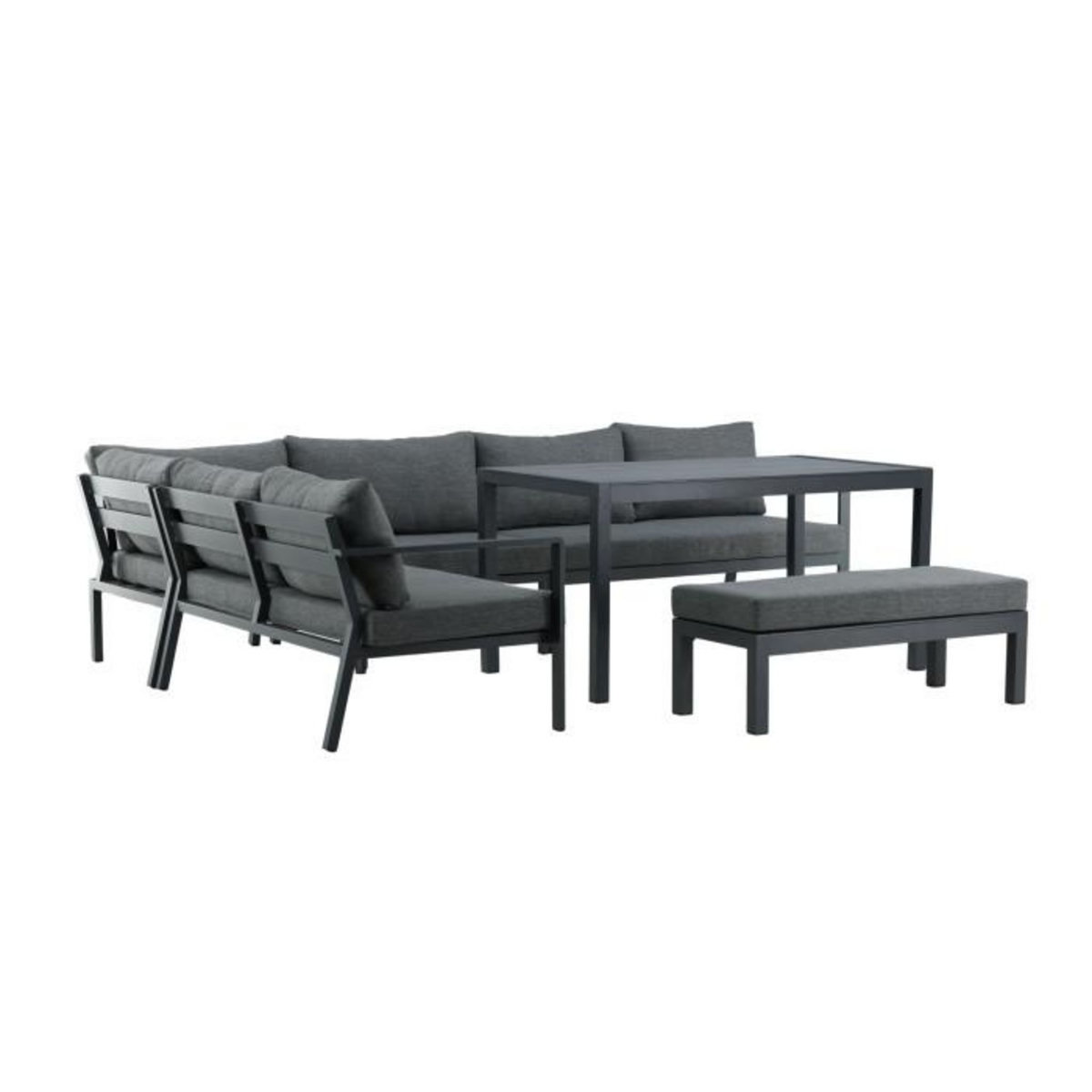 Paris Prix Salon d'Angle de Jardin  Ramos  294cm Noir