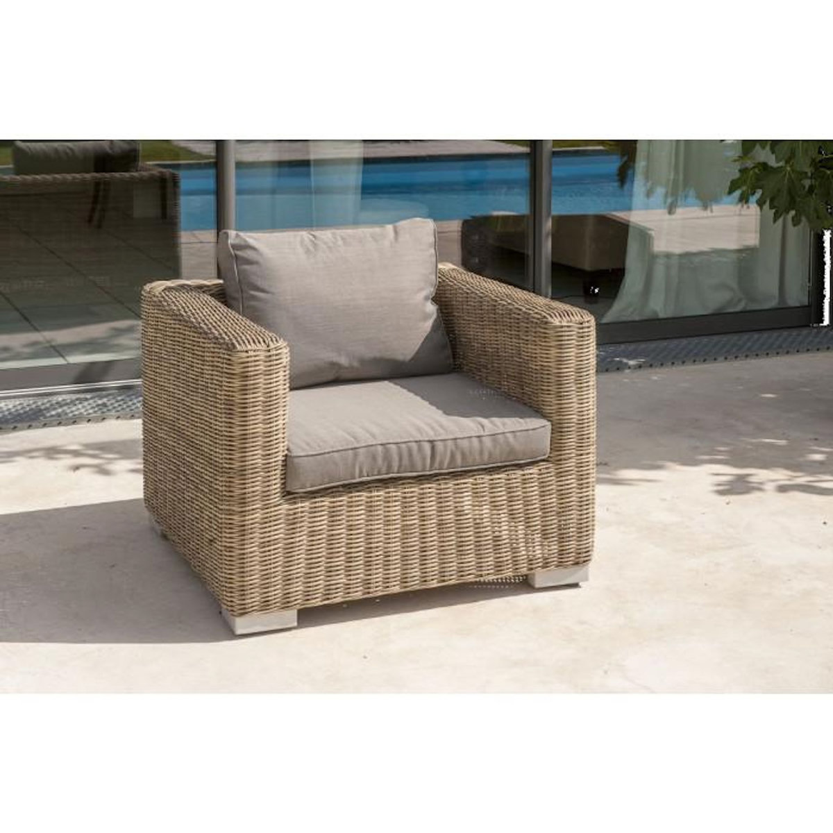 Paris Prix Salon de Jardin Modulable 6 Places  Montmartre  84cm Marron