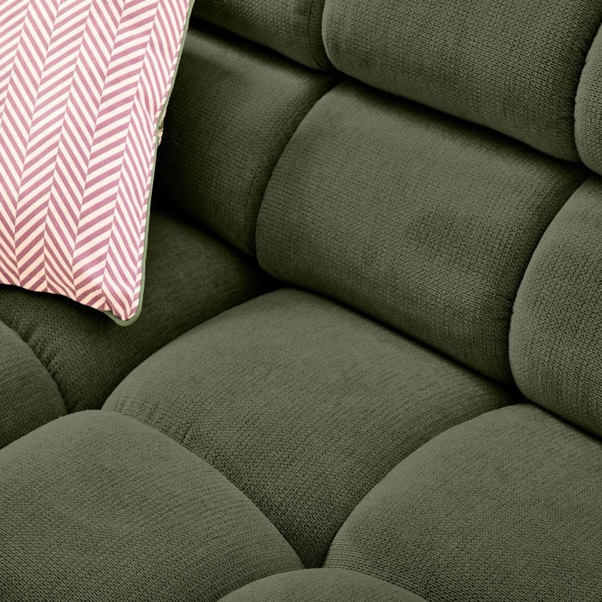 Voir la diapositive 2 : LISA DESIGN Matera - canapé d'angle droit 4 places avec têtières réglables en tissu texturé