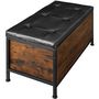 Voir la diapositive 3 : tectake Banquette coffre style industriel Bois foncé industriel, rustique